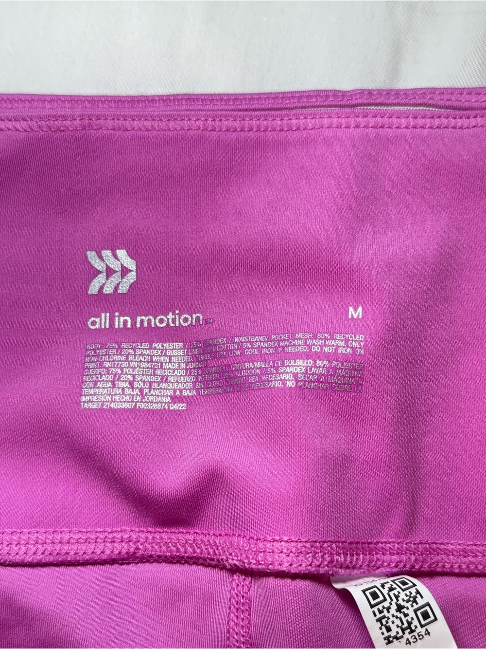 all in motion women's performance leggings - vivid pink